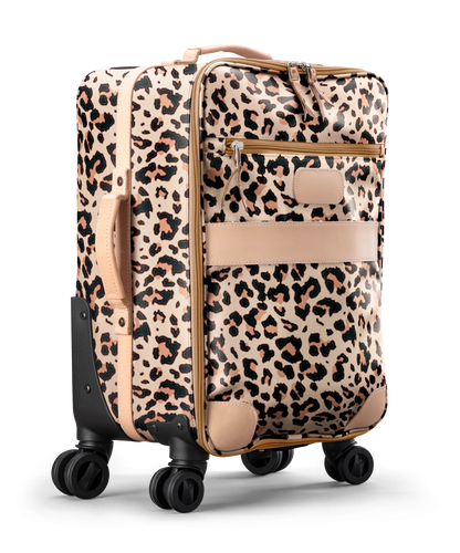 360 Carry On Wheels (Order in any color!) Suitcases Jon Hart Leopard Coated Canvas  