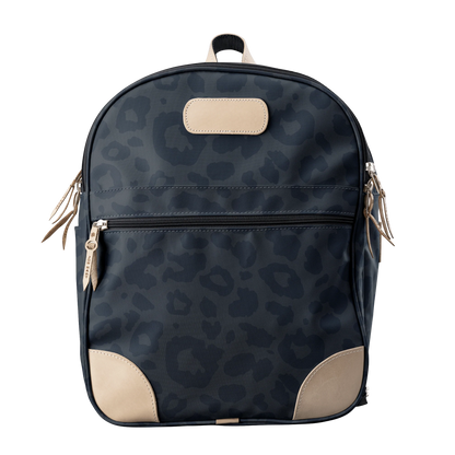 Large Backpack (Order in any color!) Backpacks Jon Hart Dark Leopard Coated Canvas  