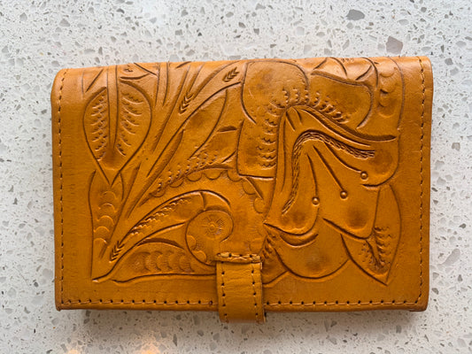 Hand-Tooled Leather Passport Cover/Wallet Wallets Hide and Chic   