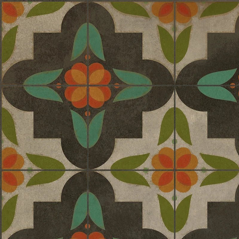 Vinyl Floor Mat - Pattern 33 Annas Garden Rectangle spicher and co   
