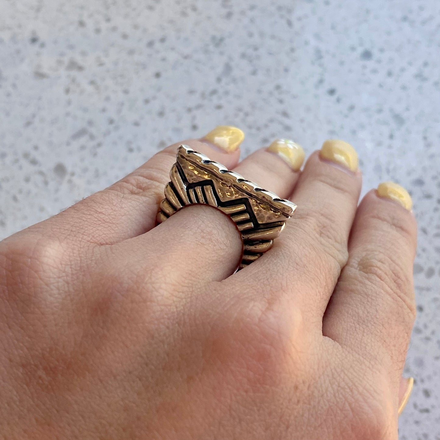 Zig Zag Sides Stacker Ring Rings Dian Malouf   
