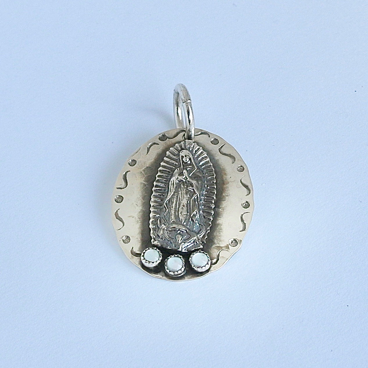 Guadalupe with Mother of Pearl Pendant Pendants Richard Schmidt   