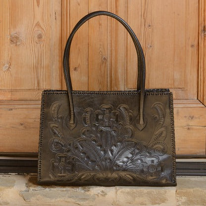 Alejandra Hand-Tooled Leather Purse Purse Hide and Chic   