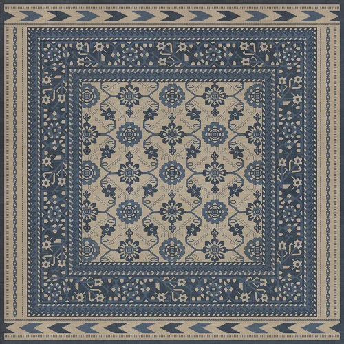 Vinyl Floor Mat - Persian Bazaar/Balouch/Ganjul Rectangle spicher and co Square: 60x60  
