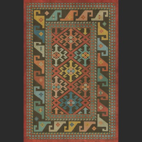 Vinyl Floor Mat - Persian Bazaar/Daghestan/Vedma Rectangle spicher and co Rectangle: 24x36  