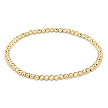 Classic Gold Beaded Bracelet (Multiple Sizes) Bracelets Enewton 3mm  