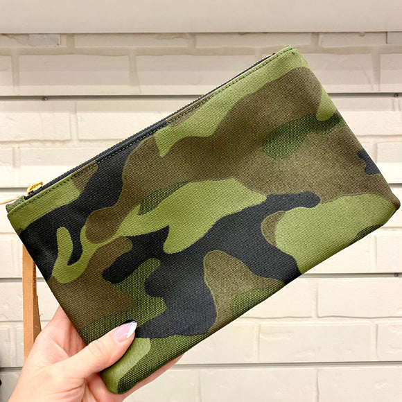 Blank Camo Canvas Large Zip Pouch
