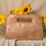 Catalina Hand-Tooled Leather Clutch