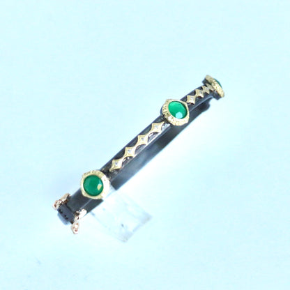 Green Onyx Crivelli Huggie Bracelet Bracelets Armenta   