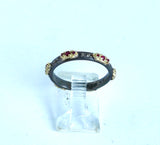 Rubies and Diamonds Mini Scroll Stack Band Ring