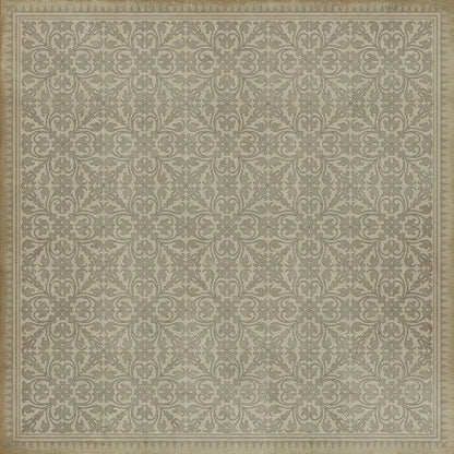 Vinyl Floor Mat - Pattern 21 the White Rabbit Rectangle spicher and co Square: 36x36  
