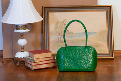 Alicia Hand-Tooled Leather Purse Purse Hide and Chic Green  