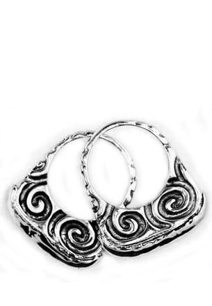 Swirl Stack Ring Rings Dian Malouf All Silver 5 (Allow 6-8 weeks) 