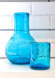 Mexico Condessa Bedside Glass Vase - Aqua