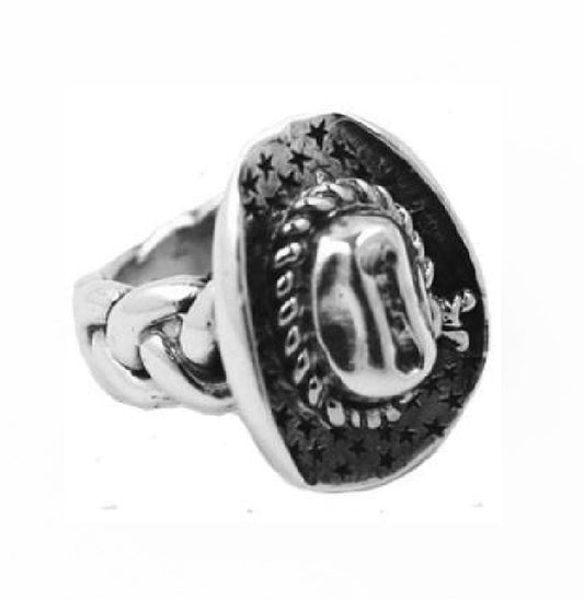 Cowboy Hat Ring Rings Dian Malouf All Silver 5 (Allow 6-8 weeks) 