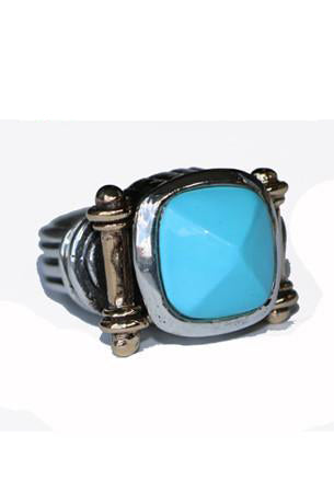 Drum Ring with Stone Rings Dian Malouf   