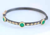 Green Onyx Crivelli Huggie Bracelet