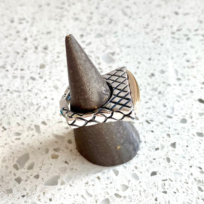 Thin Hammered Stack Ring Rings Dian Malouf   