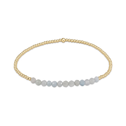 Bliss Gold Bracelet - Aquamarine Bracelets Enewton   