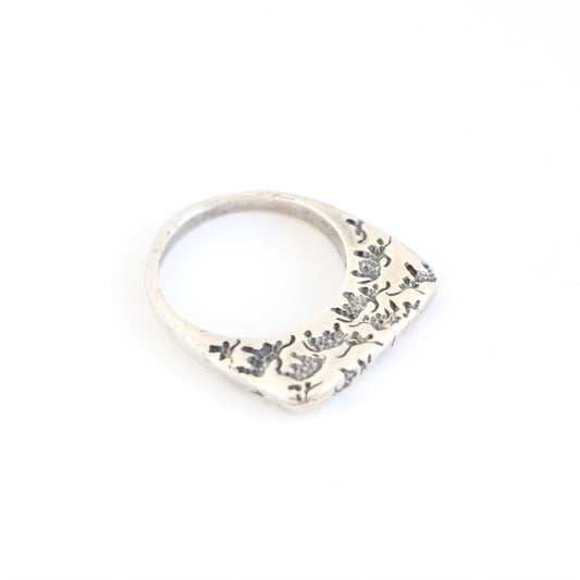 Silver Cattle Stacker Ring Rings Dian Malouf   