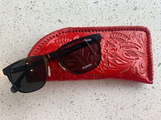 Hand-Tooled Leather Glasses Case Glasses Case Hide and Chic   