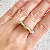 Thin Hammered Stack Ring