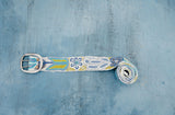 Yellow Floral/Light Grey Floral Embroidered Belt