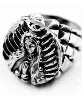 Small Virgin with Pointy Shank Rings Dian Malouf All Silver 5 