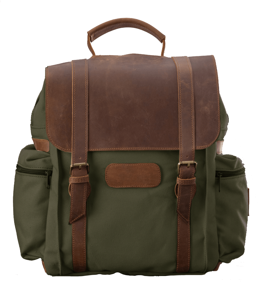 JH Scout Backpack (Order in any color!) Backpacks Jon Hart Olive Cotton Canvas  