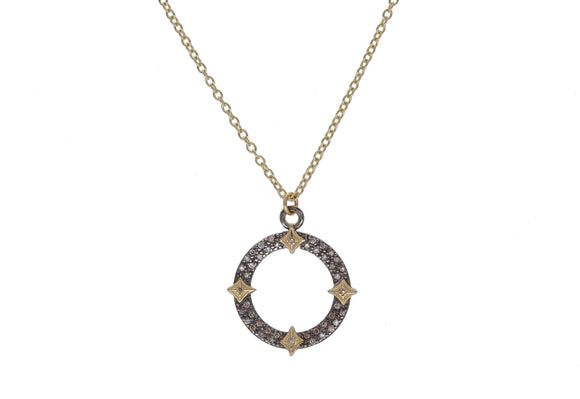 Open Pave Circle Necklace