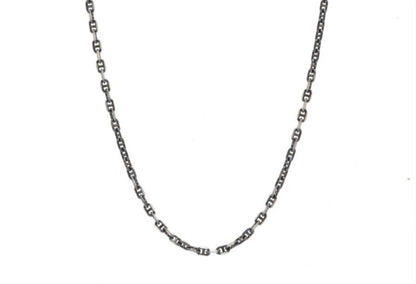 Blackened Sterling Silver Box Chain Necklaces Armenta   
