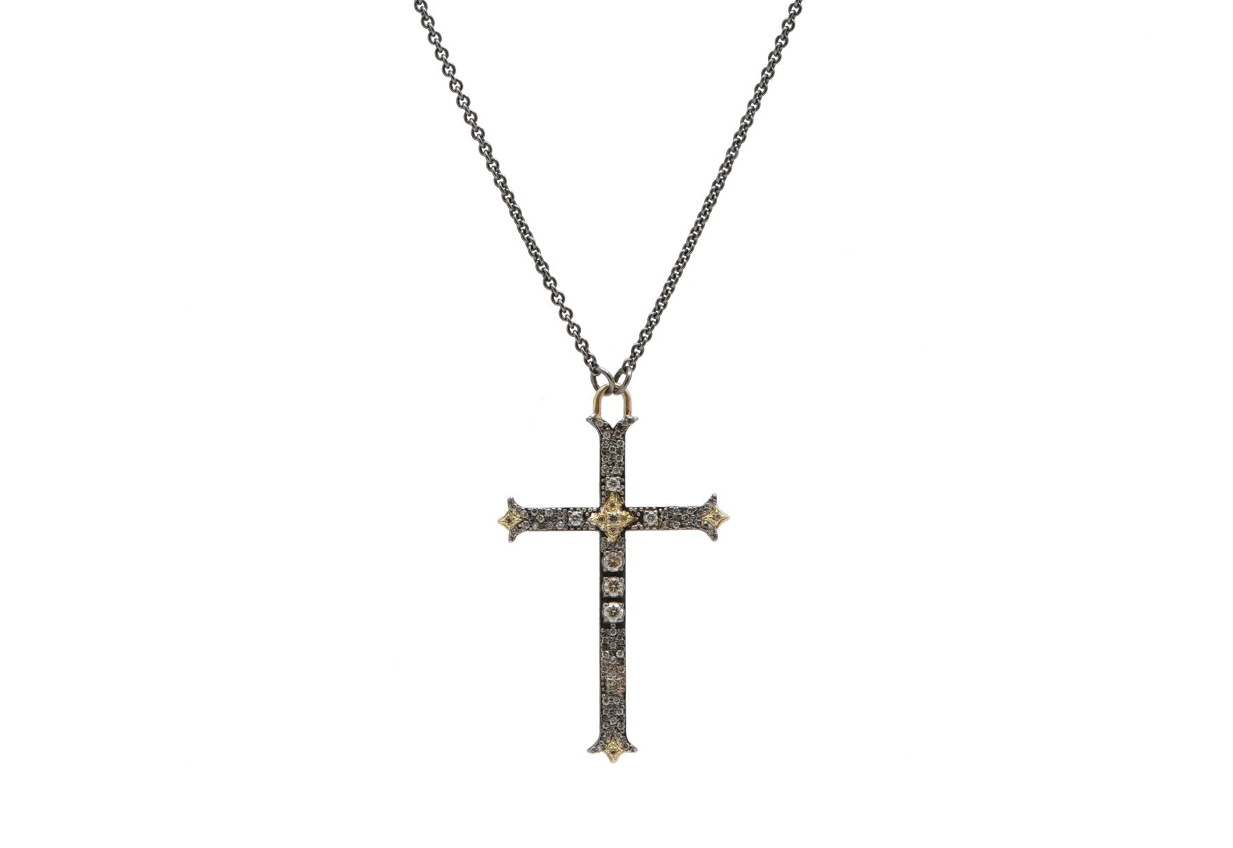Pave Cross Necklace Necklaces Armenta   