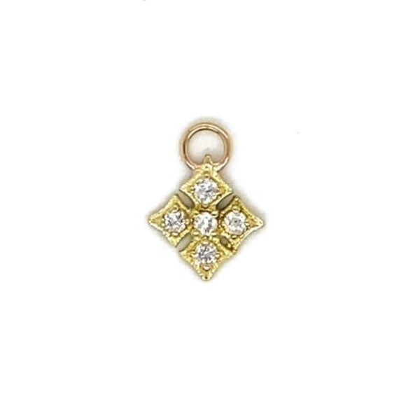 Sueno Gold Cross with White Diamonds Charm