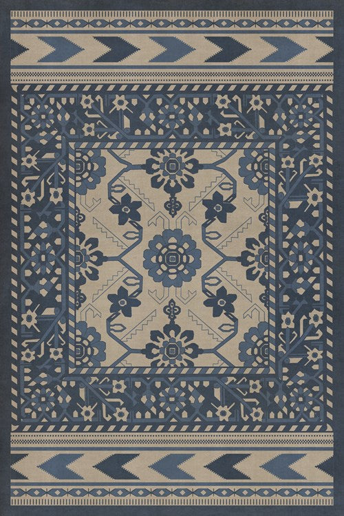 Vinyl Floor Mat - Persian Bazaar/Balouch/Ganjul Rectangle spicher and co Rectangle: 20x30  