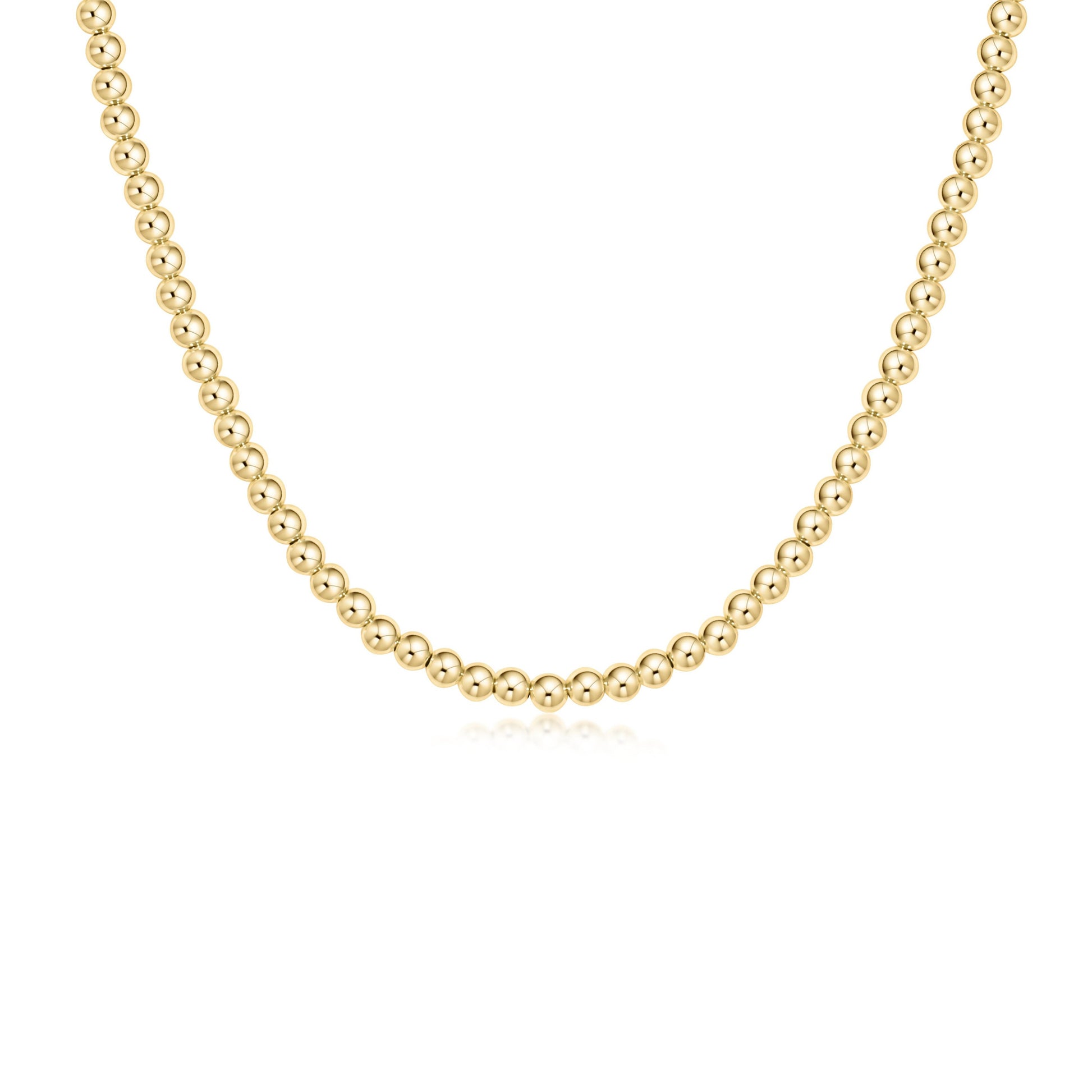 Choker Classic Gold 4mm Bead Necklaces Enewton   