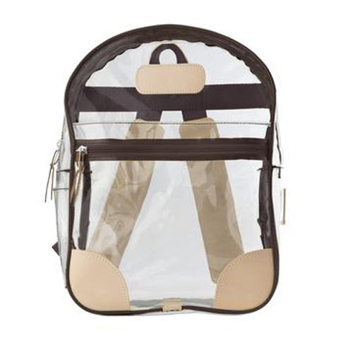 Clear Backpack (Order in any color!) Backpacks Jon Hart Espresso Webbing  