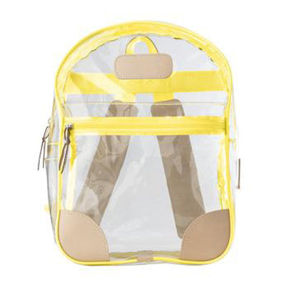 Clear Backpack (Order in any color!) Backpacks Jon Hart Lemon Webbing  