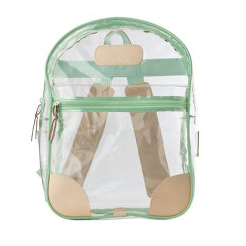 Clear Backpack (Order in any color!) Backpacks Jon Hart Mint Webbing  