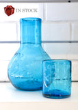 Mexico Condessa Bedside Glass Vase - Aqua
