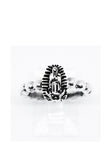 Guadalupe Charm Beaded Band Ring