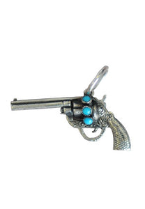 Turquoise Gun Pendant