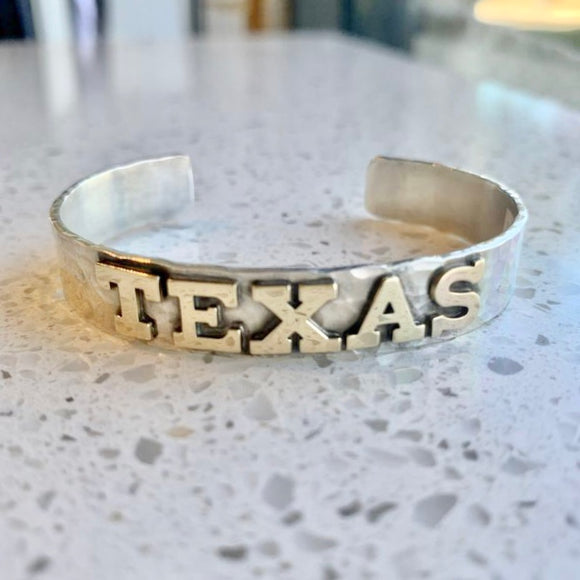 10MM Sterling Cuff with 14kt Texas