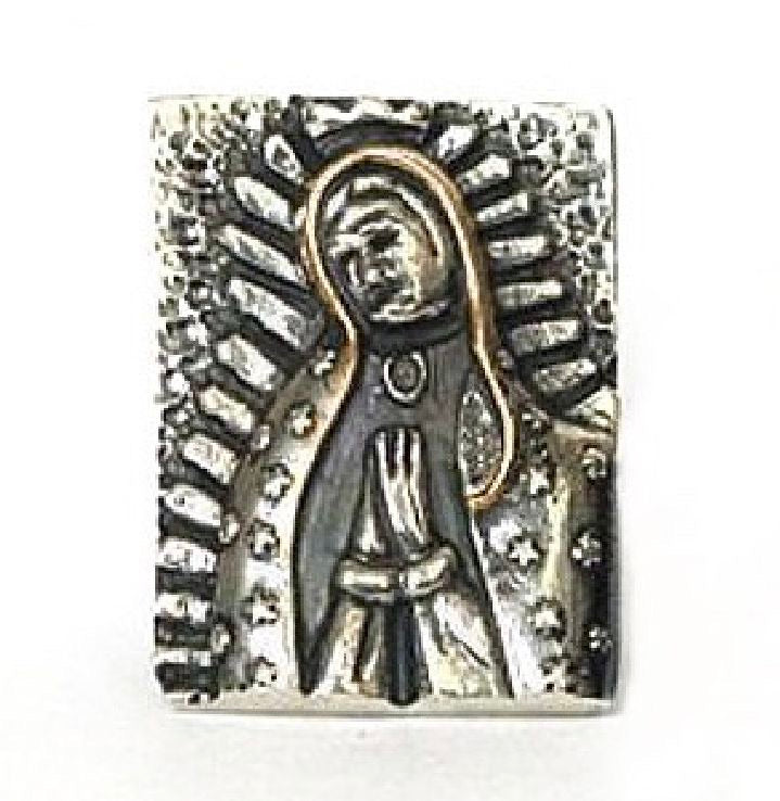 Rectangle Guadalupe Ring Rings Dian Malouf Silver/Gold 5 (Allow 6-8 Weeks) 