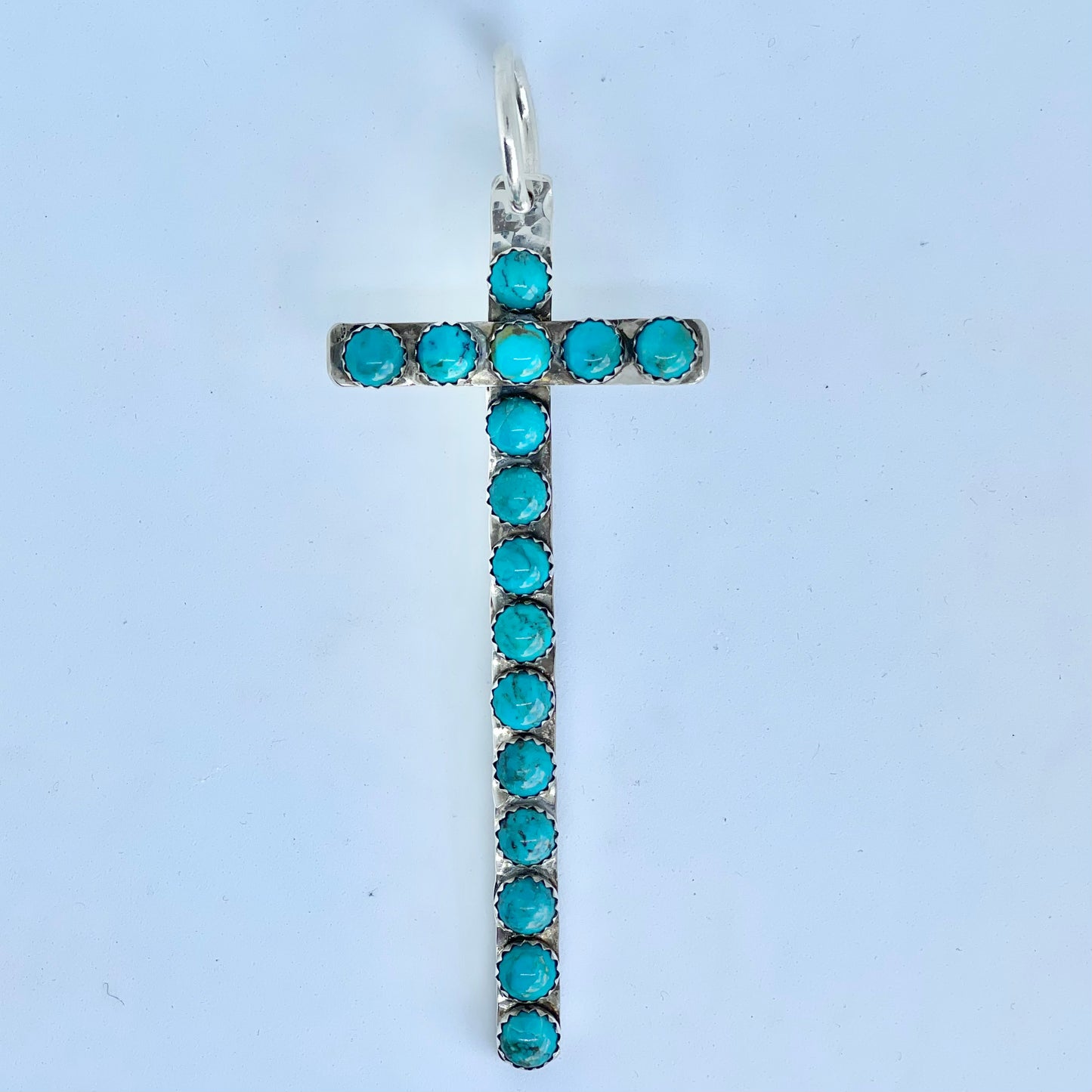 Santa Fe Turquoise Cross Pendant Pendants Richard Schmidt   