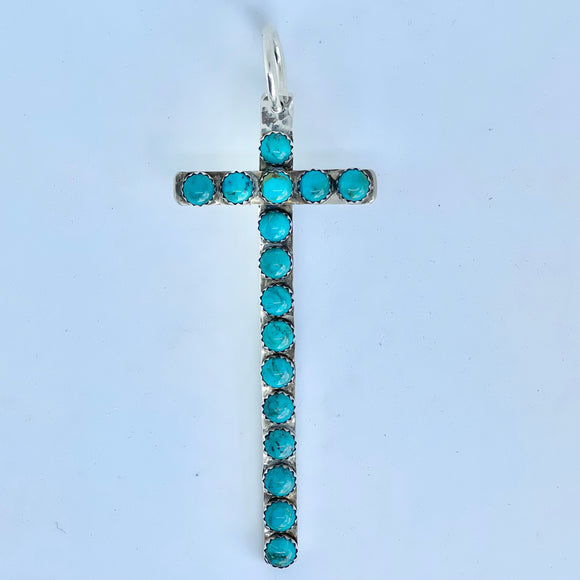 Santa Fe Turquoise Cross Pendant