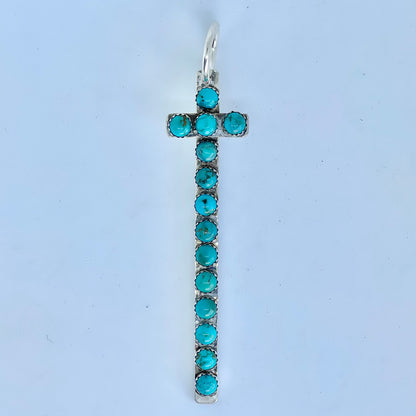 Small Turquoise Cross Pendant Pendants Richard Schmidt   