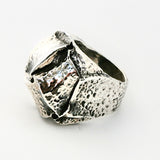 Silver Rugged Knot Ring
