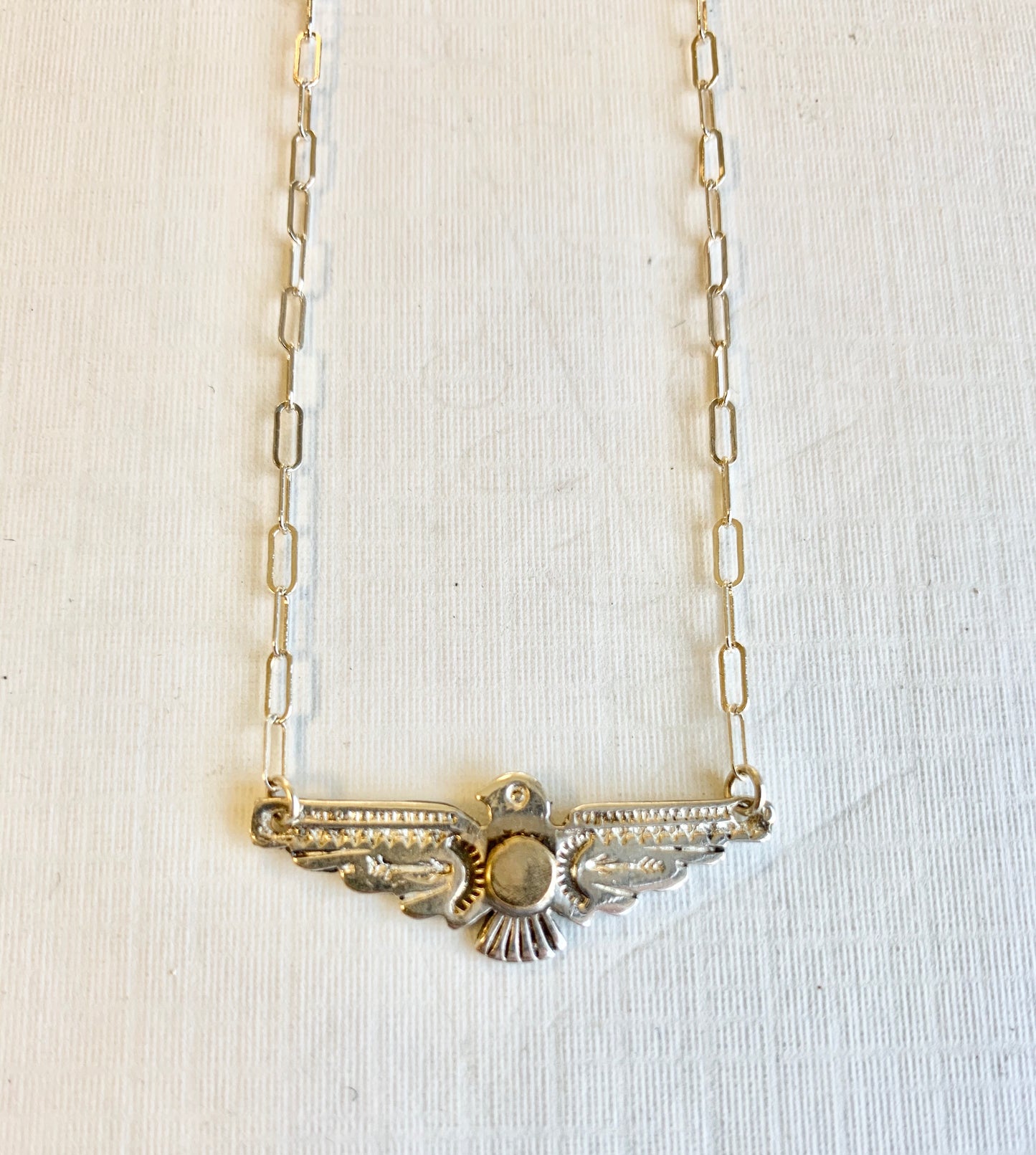 16” Thunderbird with Gold Dot Necklace Necklaces Richard Schmidt   