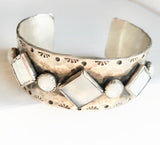 Mother of Pearl Hammered Cuff