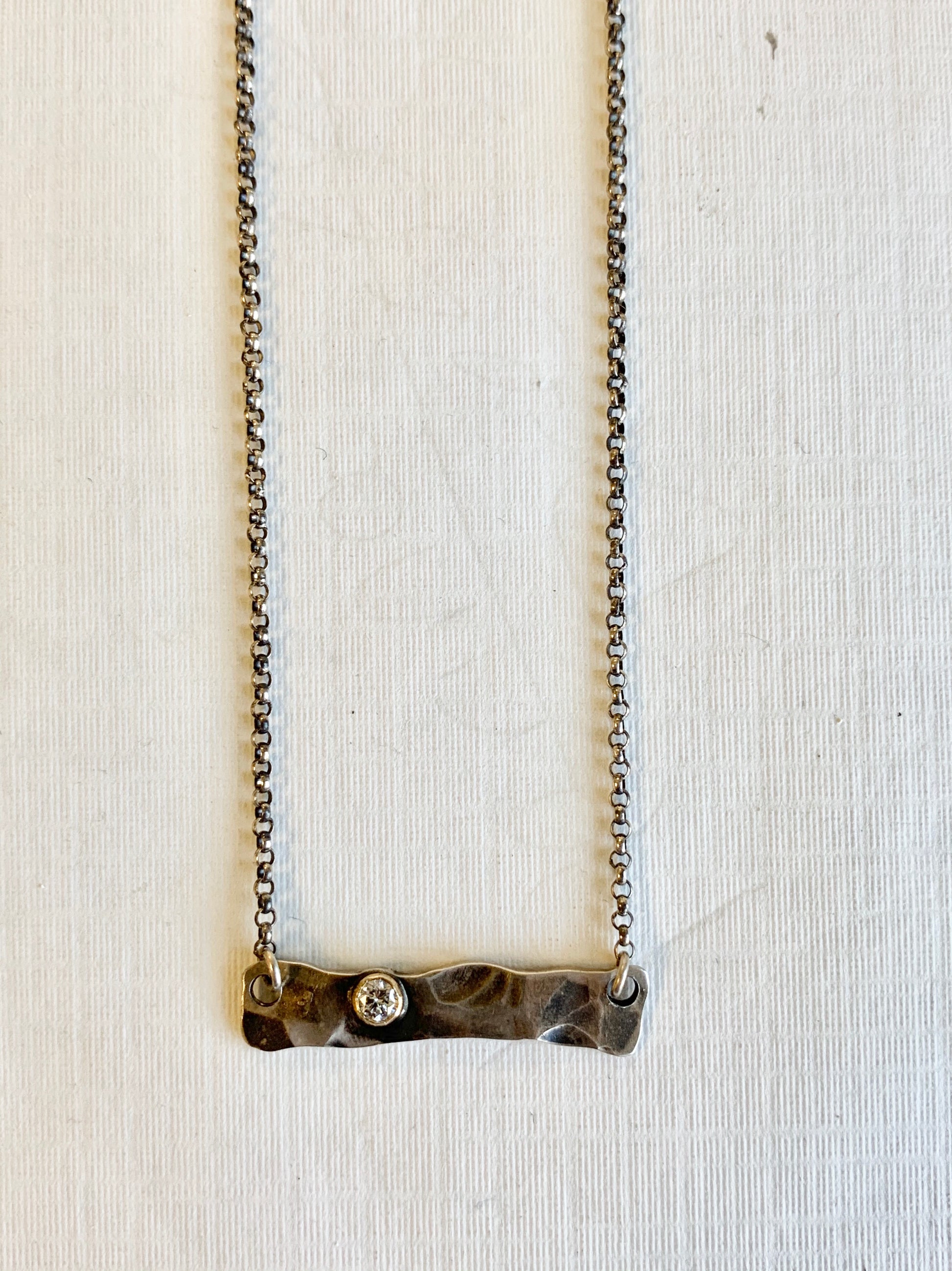 18” Diamond Bar Necklace Necklaces Richard Schmidt   